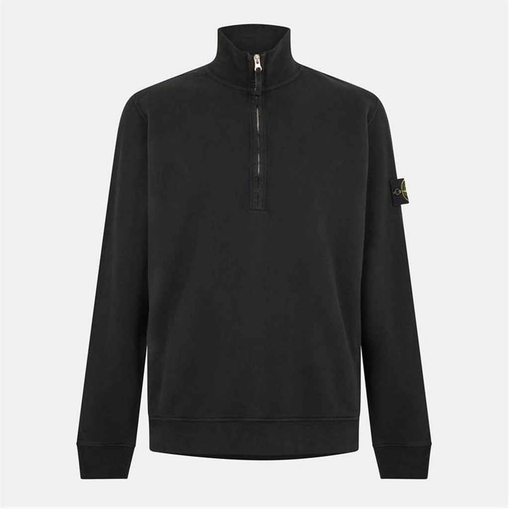 Stone Island Quarter Zip Fleece - Black